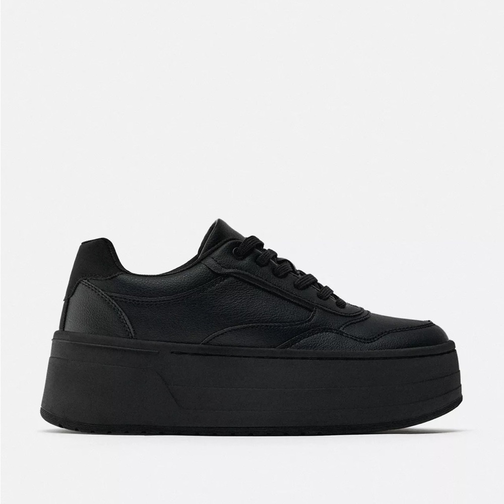 Zara Black Platform Sneakers